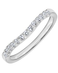 2mm Shaped Wedding Ring -  13 x 1.5mm - 0.02ct Diamond stones | W635